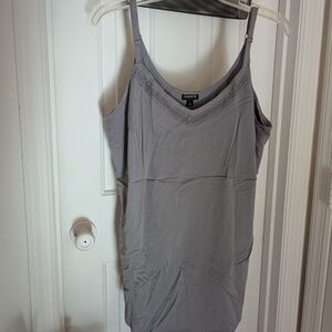 EUC Torrid Size 1 gray camisole with lace inset